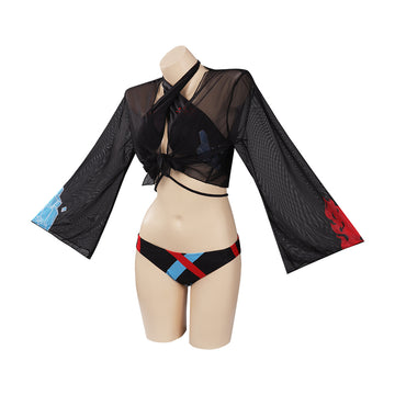 Anime My Hero Academia Todoroki Shoto Cosplay Fiesta Disfraz Traje de Baño Bikini Creación Secundaria-DISFRAZDEDIADEBRUJAS.ES®